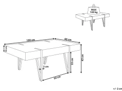 Beliani Sohvapoyta Vaaleanharmaa/Musta Adena Online