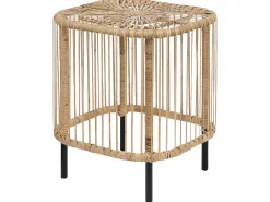 Beliani Sohvapoytasetti Rottinki Luonnonvari 2 Kpl Cesenatico Cheap