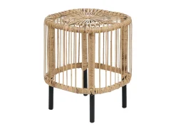 Beliani Sohvapoytasetti Rottinki Luonnonvari 2 Kpl Cesenatico Cheap