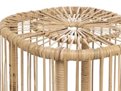 Beliani Sohvapoytasetti Rottinki Luonnonvari 2 Kpl Cesenatico Cheap