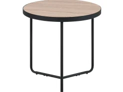 Beliani Sohvapoytasetti Vaalea Puu/Musta 3 Kpl Melody Sale