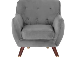 Beliani Sohvaryhma Samettinen Vaaleanharmaa Bodo Fashion