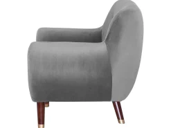 Beliani Sohvaryhma Samettinen Vaaleanharmaa Bodo Fashion