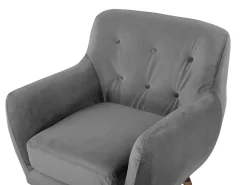 Beliani Sohvaryhma Samettinen Vaaleanharmaa Bodo Fashion