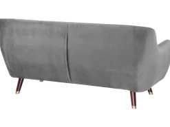 Beliani Sohvaryhma Samettinen Vaaleanharmaa Bodo Fashion