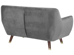 Beliani Sohvaryhma Samettinen Vaaleanharmaa Bodo Fashion