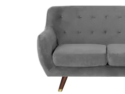 Beliani Sohvaryhma Samettinen Vaaleanharmaa Bodo Fashion