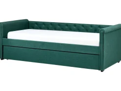 Beliani Sohvasanky Kangas Lisavuode Tummanvihrea 90 X 200 Cm Libourne Fashion