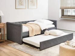 Beliani Sohvasanky Kangas Lisavuode Tummanharmaa 90 X 200 Cm Libourne Sale