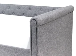 Beliani Sohvasanky Kangas Lisavuode Tummanharmaa 90 X 200 Cm Libourne Sale