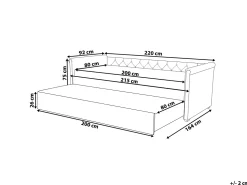 Beliani Sohvasanky Kangas Lisavuode Beige 80 X 200 Cm Libourne Store