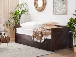 Beliani Sohvasanky Levitettava Säilytystila Tummanruskea 90/180 X 200 Cm Cahors Best