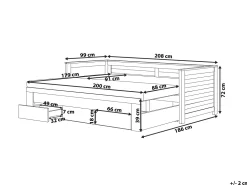 Beliani Sohvasanky Levitettava Säilytystila Valkoinen 90/180 X 200 Cm Cahors Online