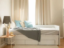 Beliani Sohvasanky Levitettava Säilytystila Valkoinen 90/180 X 200 Cm Cahors Online