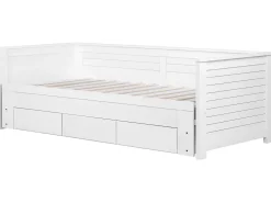 Beliani Sohvasanky Levitettava Säilytystila Valkoinen 90/180 X 200 Cm Cahors Online