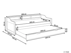 Beliani Sohvasanky Manty Lisavuode Valkoinen 90 X 200 Cm Edern Cheap