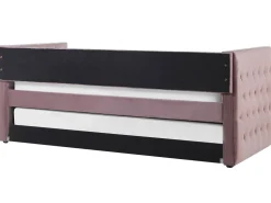 Beliani Sohvasanky Sametti Lisavuode Vaaleanpunainen 90 X 200 Cm Gassin Online