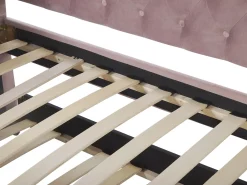 Beliani Sohvasanky Sametti Lisavuode Vaaleanpunainen 90 X 200 Cm Gassin Online