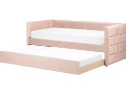 Beliani Sohvasanky Sametti Lisavuode Pastellipinkki 90 X 200 Cm Chavonne Outlet