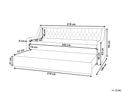Beliani Sohvasanky Sametti Lisavuode Laivastonsininen 90 X 200 Cm Montargis Online