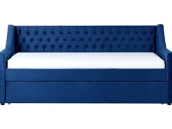 Beliani Sohvasanky Sametti Lisavuode Laivastonsininen 90 X 200 Cm Montargis Online