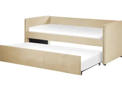 Beliani Sohvasanky Sametti Lisavuode Beige 90 X 200 Cm Troyes New