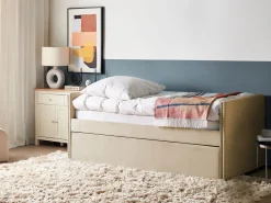 Beliani Sohvasanky Sametti Lisavuode Beige 90 X 200 Cm Troyes New