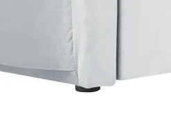 Beliani Sohvasanky Sametti Lisavuode Vaaleanharmaa 90 X 200 Cm Chavonne Flash Sale