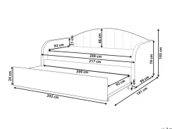 Beliani Sohvasanky Sametti Lisavuode Vaaleansininen 90 X 200 Cm Eyburie Shop