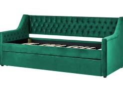 Beliani Sohvasanky Sametti Lisavuode Smaragdinvihrea 90 X 200 Cm Montargis Best Sale