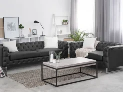 Beliani Sohvasetti Musta Vissland New