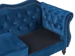 Beliani Sohvasetti Samettinen Sininen Skien Cheap