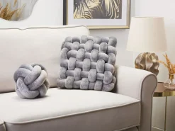 Beliani Solmutyyny 30 X 30 Cm Samettinen Harmaa Kimalteella Sirali Cheap