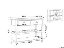 Beliani Tarjoiluvaunu 2 Laatikkoa Vaalea Puu/Harmaa Navarino Best Sale