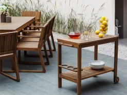 Beliani Tarjoiluvaunu Akaasia Vaalea Puu Sassari Cheap