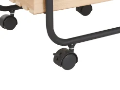 Beliani Tarjoiluvaunu Keisaripuu/Rauta Vaalea Puu/Musta Formia Clearance