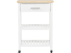 Beliani Tarjoiluvaunu Laatikko Vaalea Puu/Valkoinen Hiuma Cheap