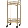 Beliani Tarjoiluvaunu Peililasitasolla Rauta Kulta Farley Clearance