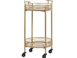 Beliani Tarjoiluvaunu Peililasitasolla Rauta Kulta Farley Clearance