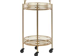 Beliani Tarjoiluvaunu Peililasitasolla Rauta Kulta Farley Clearance