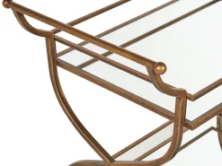 Beliani Tarjoiluvaunu Peililasitasolla Rauta Kulta Larino Best