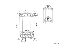 Beliani Tarjoiluvaunu Terrazzo Kuvio Valkoinen/Kulta Shafter Discount