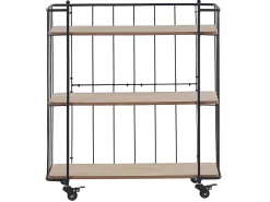 Beliani Tarjoiluvaunu Vaalea Puu/Musta Gabbs Sale