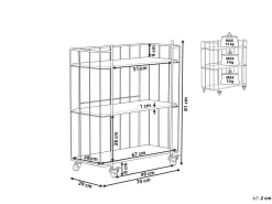 Beliani Tarjoiluvaunu Vaalea Puu/Musta Gabbs Sale