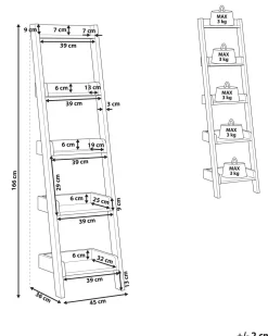 Beliani Tikashylly 5 Hyllya Harmaa Mobile Duo Cheap