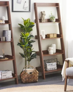 Beliani Tikashylly 5 Hyllya Tumma Puu Mobile Trio New