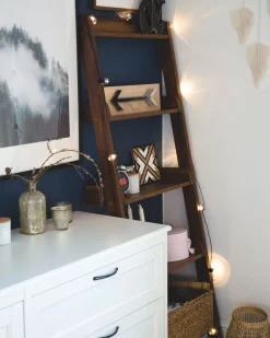 Beliani Tikashylly 5 Hyllya Tumma Puu Mobile Trio New