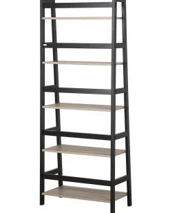 Beliani Tikashylly 5 Hyllya Vaalea Puu/Musta Croydon Discount