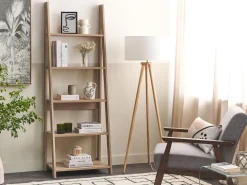 Beliani Tikashylly 5 Hyllya Vaalea Puu Wilton New