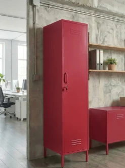 Beliani Toimistokaappi Teras 5 Hyllya Punainen Frome Shop